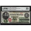 Image 1 : 1862 $1 Legal Tender Note Fr.16 PMG Choice Very Fine 35
