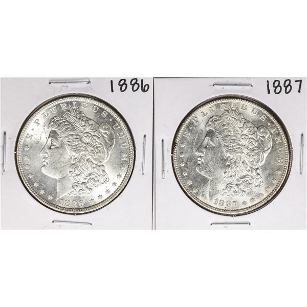 1886-1887 $1 Morgan Silver Dollar Coins