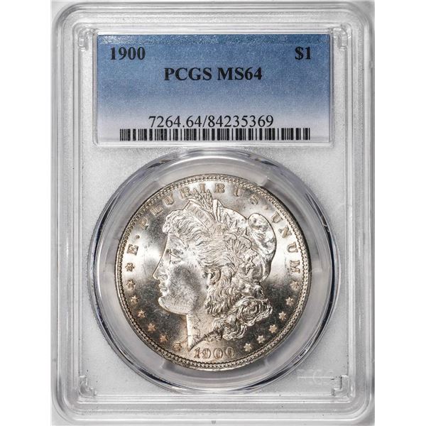 1900 $1 Morgan Silver Dollar Coin PCGS MS64