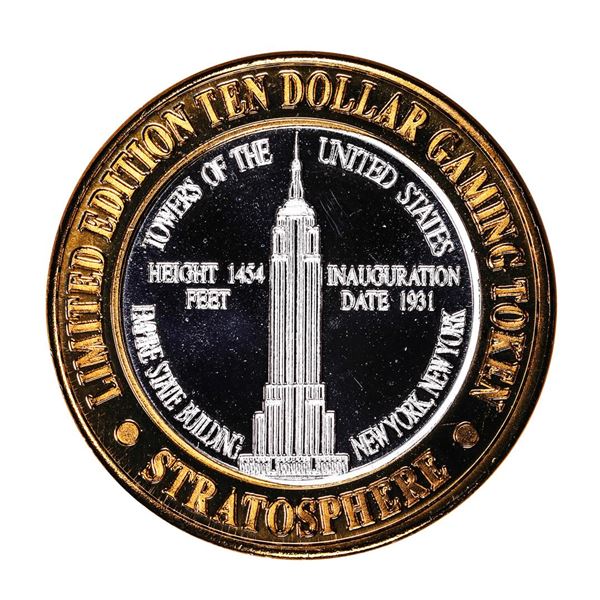 .999 Silver Stratosphere Las Vegas, NV $10 Casino Limited Edition Gaming Token