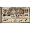 Image 1 : 1863 Fifty Cents State of Georgia Milledgeville, GA Obsolete Note