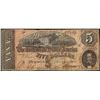 Image 1 : 1864 $5 Confederate States of America Note
