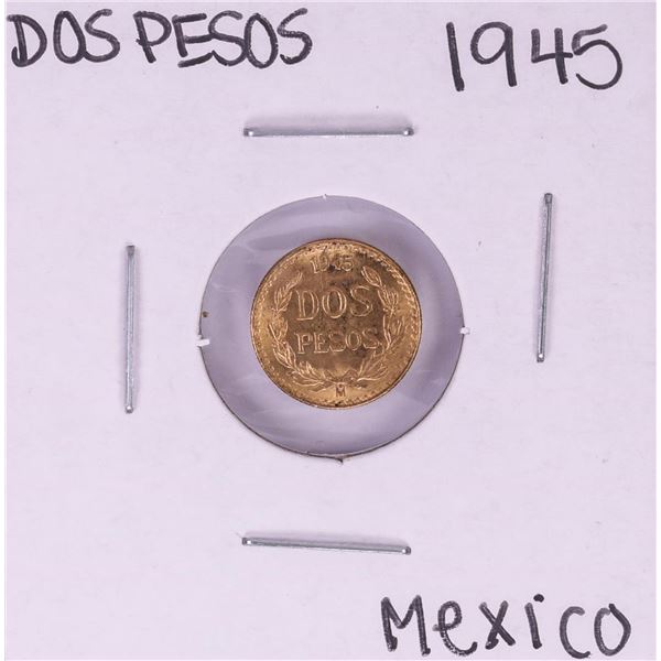 1945 Mexico Dos Pesos Gold Coin