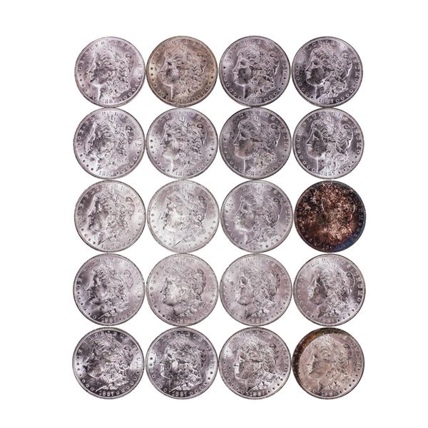 Roll of (20) Brilliant Uncirculated 1887-O $1 Morgan Silver Dollar Coins