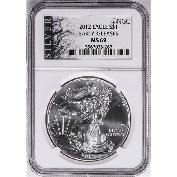 2012 $1 American Silver Eagle Coin NGC MS69
