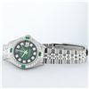 Image 5 : Rolex Ladies Stainless Steel Green Diamond Oyster Perpetual Datejust Wristwatch
