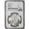 Image 1 : 1881 $1 Morgan Silver Dollar Coin NGC MS64