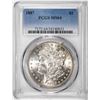 Image 1 : 1887 $1 Morgan Silver Dollar Coin PCGS MS64 Nice Color