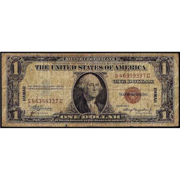 1935A $1 Hawaii WWII Emergency Issue Silver Certificate Note