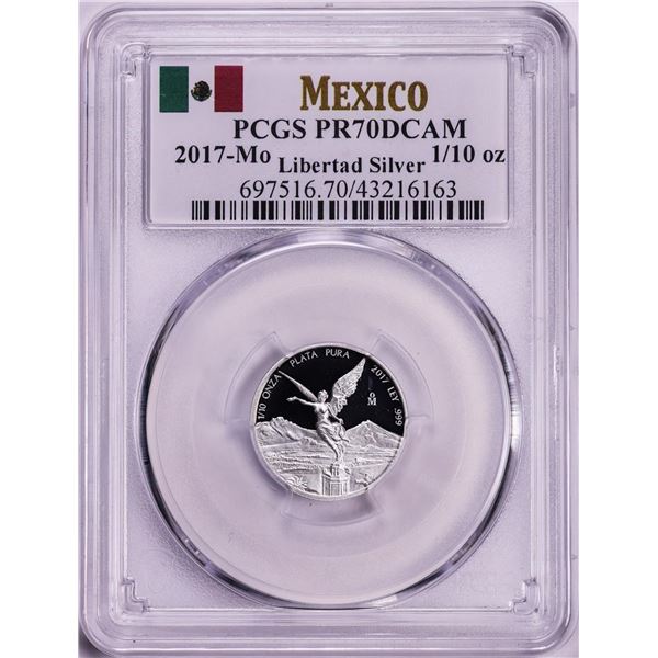 2017-Mo Mexico Proof 1/10 oz Silver Libertad Coin PCGS PR70DCAM