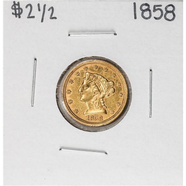 1858 $2 1/2 Liberty Head Quarter Eagle Gold Coin