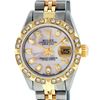 Image 1 : Rolex Ladies Two Tone Pink Mother Of Pearl Diamond Oyster Perpetual Datejust