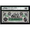 Image 1 : 1872 $20 State of South Carolina Obsolete Note PMG Gem Uncirculated 66EPQ