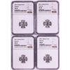 Image 1 : Lot of (4) 2021 Great Britain 10 Pounds Britannia 1/10oz Platinum Coins NGC MS69