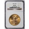 Image 1 : 1928 $20 St. Gaudens Double Eagle Gold Coin NGC AU58
