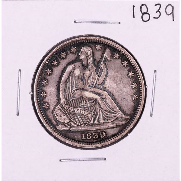 1839 with Drapery Seated Liberty Half Dollar Coin
