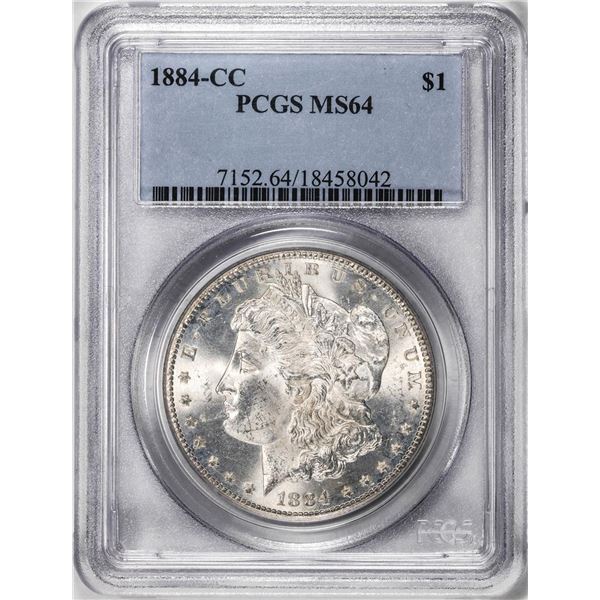 1884-CC $1 Morgan Silver Dollar Coin PCGS MS64