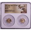 Image 1 : Set of 2021 Type 1 & Type 2 $5 American Gold Eagle Coins NGC MS70
