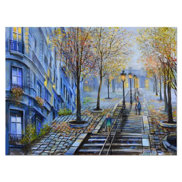 Vadik Suljakov "Stairs Near Moumantre" Original Oil Painting On Canvas