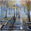 Image 2 : Vadik Suljakov "Stairs Near Moumantre" Original Oil Painting On Canvas