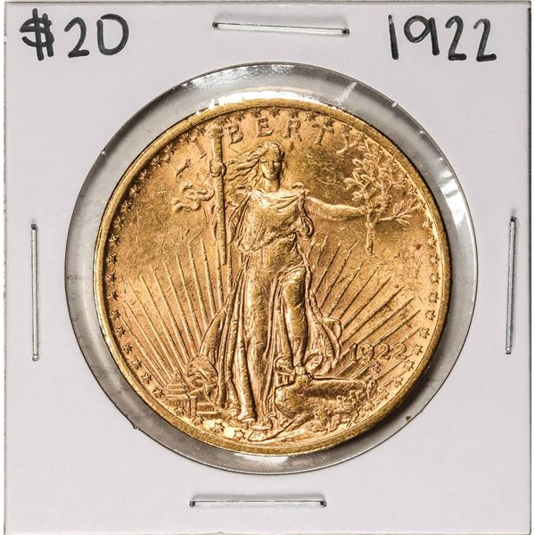 1922 $20 St. Gaudens Double Eagle Gold Coin