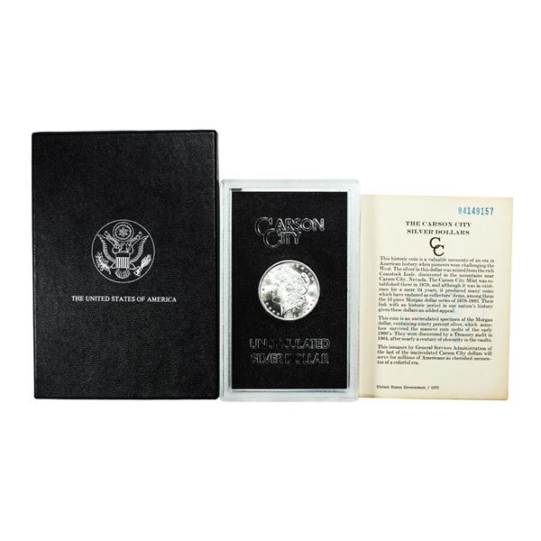 1884-CC $1 Morgan Silver Dollar Coin GSA Hoard Uncirculated w/ Box & COA