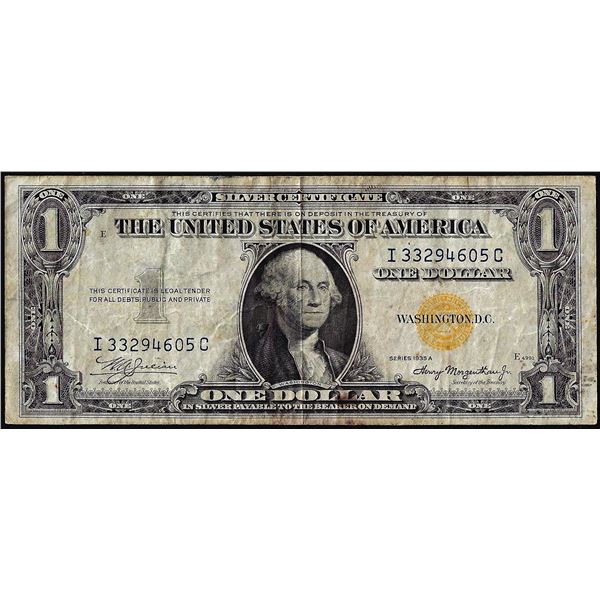 1935A $1 North Africa WWII Emergency Issue Silver Certificate Ink Smear Error Note