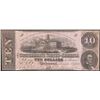 Image 1 : 1862 $10 Confederate States of America Note