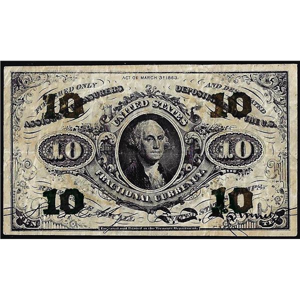 March 3, 1863 Third Issue Ten Cents Fractional Currency Note