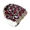 Image 1 : Natural Rhodolite Garnet & Sapphire Ring