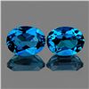 Image 1 : Natural  AAA London Blue Topaz Pair {Flawless-VVS1}