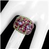 Image 3 : Natural  Rhodolite Garnet Tanzanite Ring