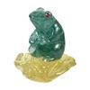 Image 1 : Natural Grandidierite Sapphire Quartz Hand Carved Frog