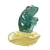 Image 2 : Natural Grandidierite Sapphire Quartz Hand Carved Frog