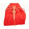 Image 1 : Gucci Red Suede Leather Drawstring Flap Backpack