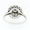 Image 7 : Vintage 14k White Gold 0.70 ctw Round Diamond Open Platter Cluster Cocktail Ring