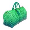 Image 3 : Louis Vuitton x Virgil Abloh Green Taurillon Illusion Monogram Leather Keepall B