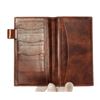 Image 7 : Berluti Brown Scritto Leather Calligraphy Bifold Long Wallet