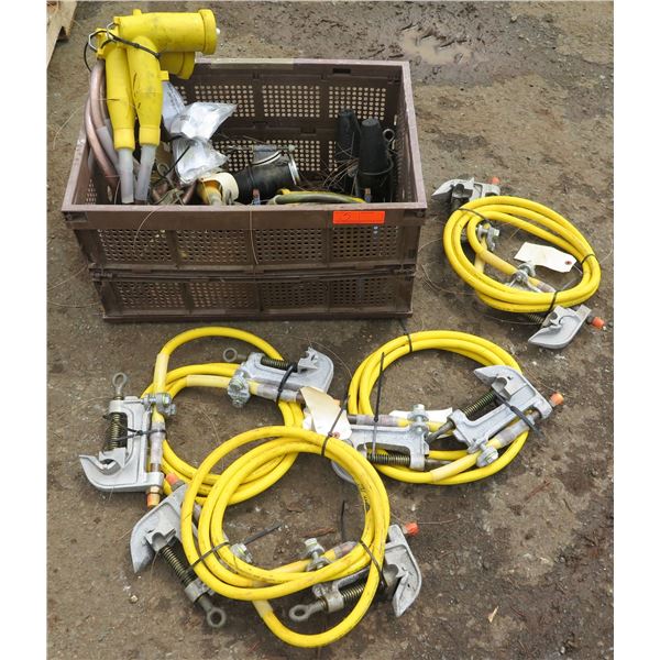Multiple Utility Supply Hilti Air Hose w/ Clamps, Parts, etc
