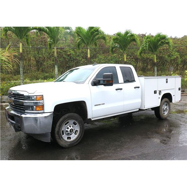 2017 Chevy Silverado 2500HD Service Truck w/ Bed-Mounted Fuel Tank, Lic. 692TWE (Starts & Runs - See