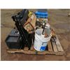 Image 2 : Pallet Hard Toolboxes, Box Burndy YGL29C29 Cross Connector, Ball Hitch, Tank & Hose, etc