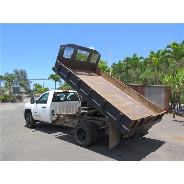 2013 Chevy Silverado 3500HD Flatbed Dump Truck, Lic. 395TTX (Runs & Dumps - See Video)