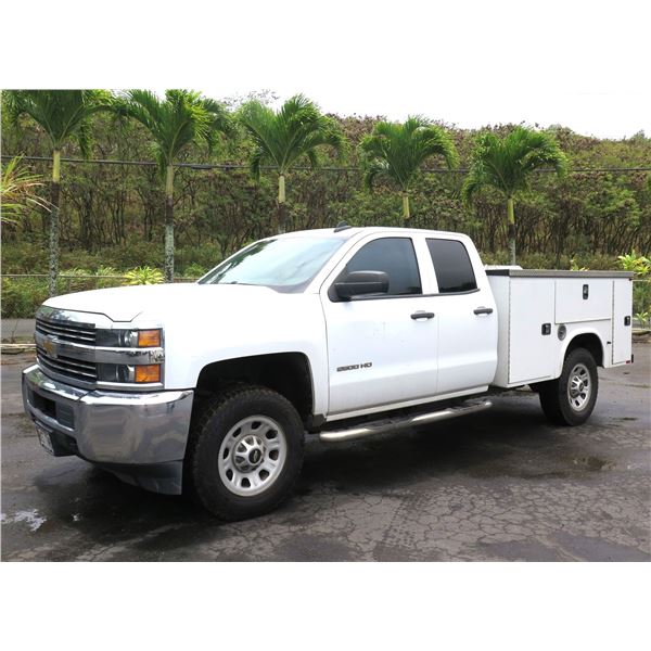 2016 Chevy Silverado 2500HD Service Truck w/ Bed-Mounted Fuel Tank & Tool Box,  Lic. 365TWB (Starts