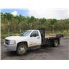 Image 2 : 2013 Chevy Silverado 3500HD Flatbed Dump Truck, Lic. 275TVA (Starts & Runs - See Video)