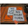 Image 2 : Multiple Street Signs: No Right/Left Turn, Road Work Ahead, etc