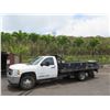 Image 2 : 2013 Chevy Silverado 3500HD Flatbed Truck w/ Lift Gate, Fuel Tank, Tool Boxes, Lic. 840TTY (Starts &