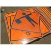 Image 3 : Multiple Street Signs: Crosswalk Closed, Road Work Ahead, Narrow Road, etc