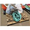 Image 6 : Pallet Misc Fire Hose, Plastic Red Construction Fencing, Suprotek Rebar Caps, Ropes, etc