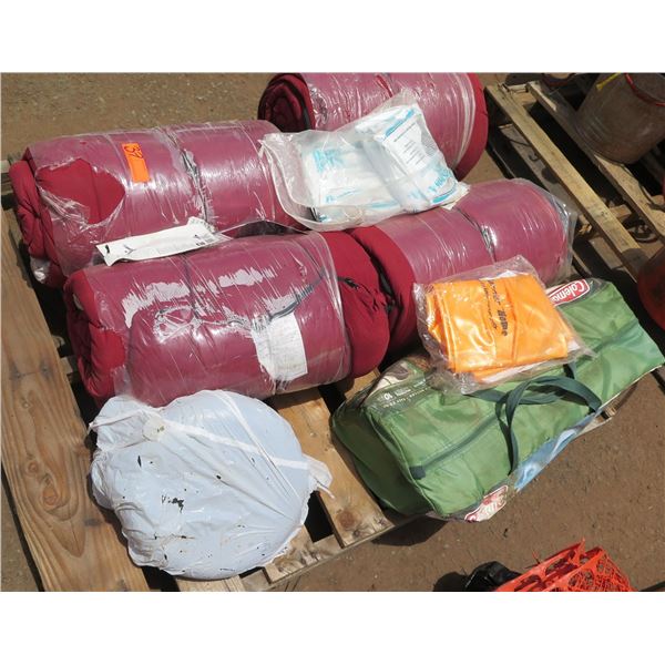 Coleman Tent, HydraBarrier Home Sandbag Alternative, Disposa-John Portable Restroom, etc