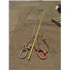 Image 10 : Multiple Wire Rope Equipment Hooks w/ Shackles Misc Lengths